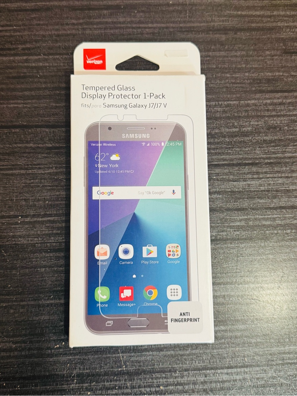Verizon Tempered Glass Display Protector Samsung Galaxy J7/J7 V Anti Fingerprint